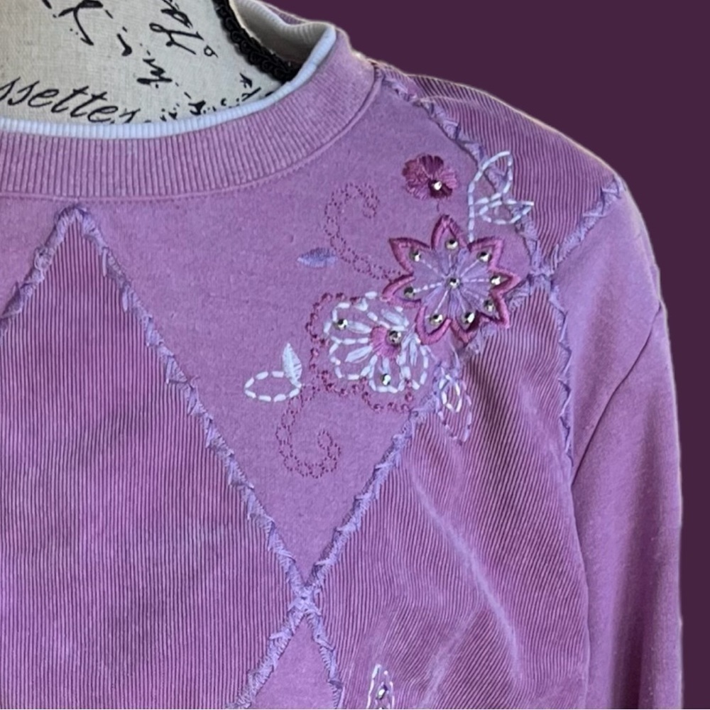 Alfred Dunner Patchwork Embellished Embroidered C… - image 3